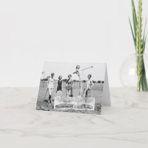 Teeing Off On ICE Womens Golf in Bathing Suits! Card