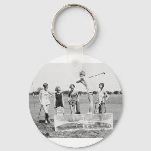 Teeing Off On ICE Womens Golf in Bathing Suits! Keychain