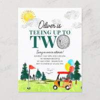 Teeing to Two Golf Boy Golfing Partee 2nd Birthday