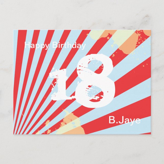 Teen Birthday Party Invite/Thank you  |  Postcard (Front)