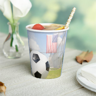 Teen Birthday Party Soccer Sports Paper Cups