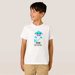 Teen Blue Shark with Braces and Headphones T-Shirt