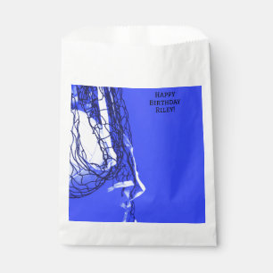 Teen Bold Blue Net & Volleyball Sports Favour Bag