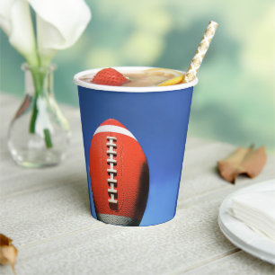 Teen  Boy  Birthday Party Orange Football   Paper Cups