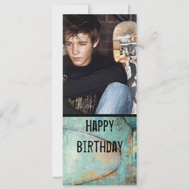 teen boy photo invite (Front)