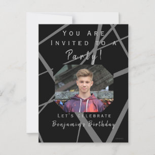 Teen Boy's Birthday Party Invite HAMbWG Postcard