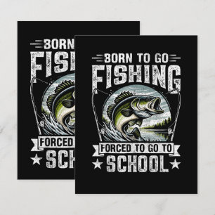 Teen Boys Fishing Forced to Go to School Thank You Card