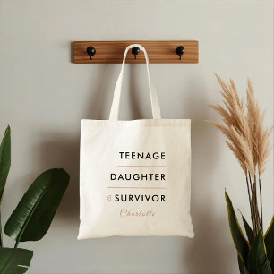 Teen Daughter Survivor Personalized Tote Bag