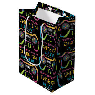 Teen Gaming Gamer Video Game Player Birthday Medium Gift Bag
