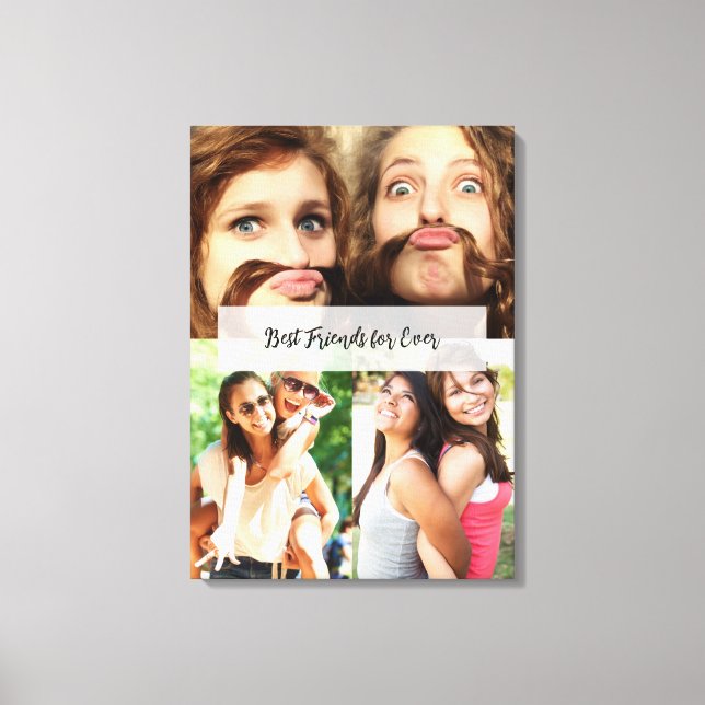 teen/Gen Z styled Cute BFF Aesthetic Canvas Print (Front)