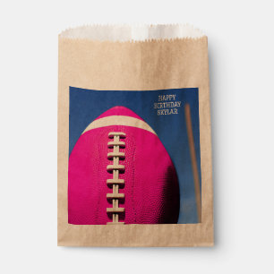 Teen Girl Blue Sky & Pink Football Favour Bag