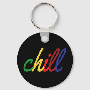 Teen Girl Chill Retro Colours Keychain