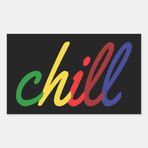 Teen Girl Chill Retro Colours Sticker