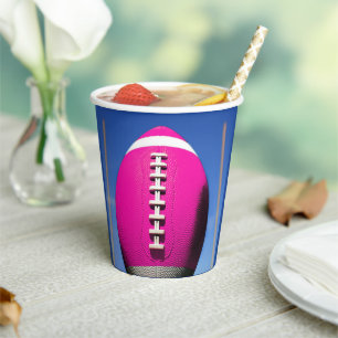 Teen Girl Goal Post Birthday Party Pink Football Paper Cups