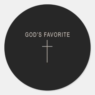 Teen Girl God's Favorite Christian Minimalist Todd Classic Round Sticker