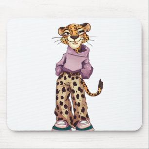 Teen girl tiger mouse pad