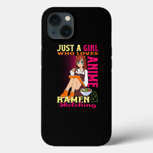 Teen Girl Trendy Cute Anime Ramen Bowl Loves Anime iPhone 13 Case