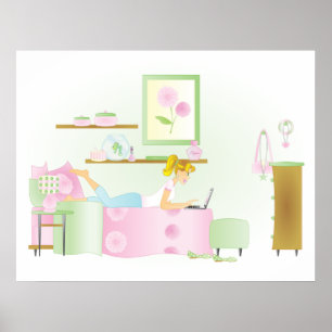 Teen Girl's Room Poster