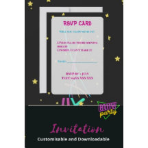 Teen Glow Party RSVP Cards – Neon Nights 