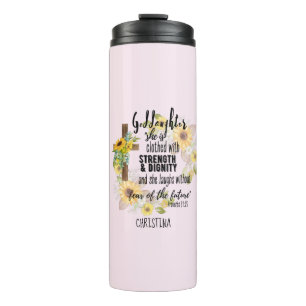 Teen Goddaughter Gift - Personalized Proverb Quote Thermal Tumbler