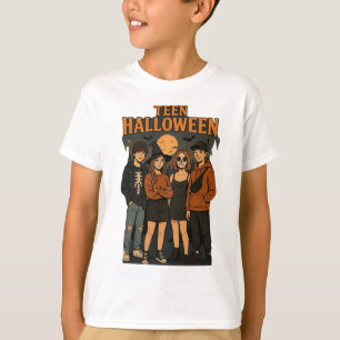 Teen Halloween Night Kids Basic T-Shirt