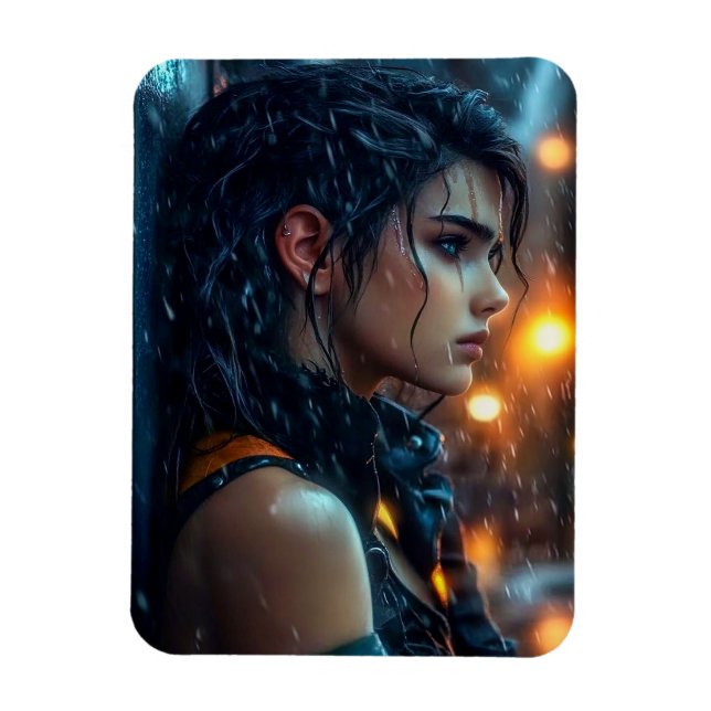 Teen in the Rain Magnet (Vertical)