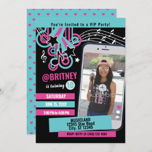 Tik Tok Invitations Stationery Zazzle Ca