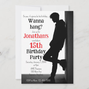 Teen Nonchalant Birthday Party Invitation