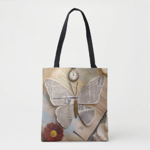 Teen Paper Butterfly Tote Bag