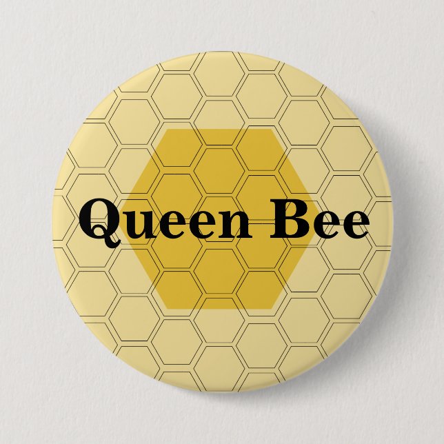 Teen Queen Bee Honeycomb Customized 3 Inch Round Button (Front)