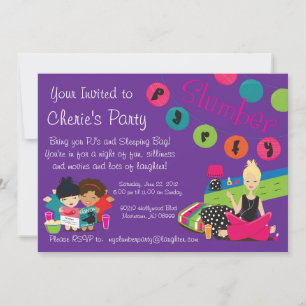TEEN SLUMBER PARTY INVITATION