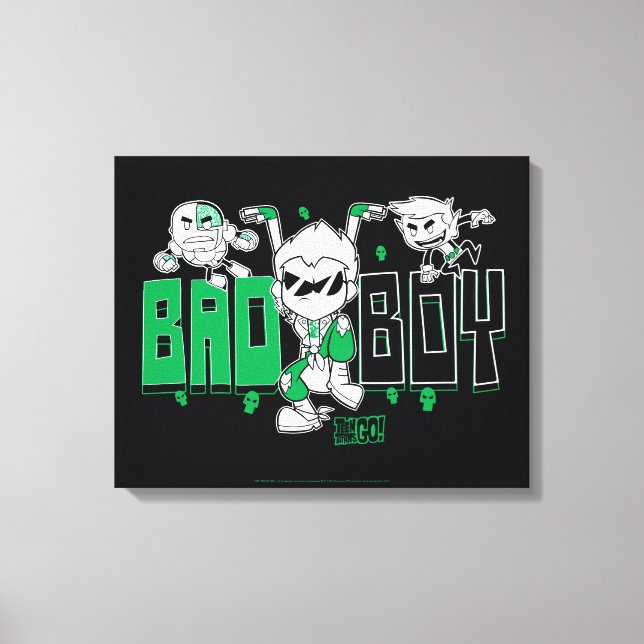 Teen Titans Go! | "Bad Boy" Robin, Cyborg, & BB Canvas Print (Front)