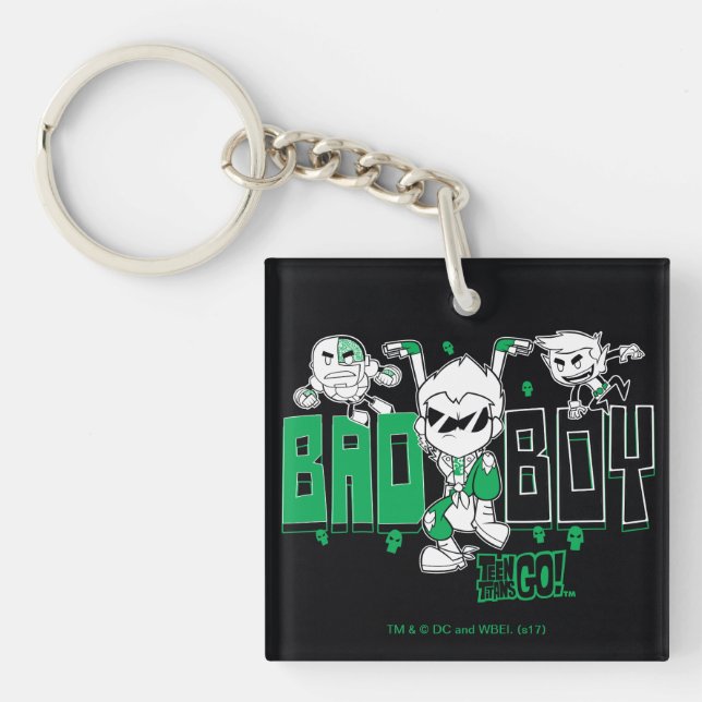 Teen Titans Go! | "Bad Boy" Robin, Cyborg, & BB Keychain (Front)