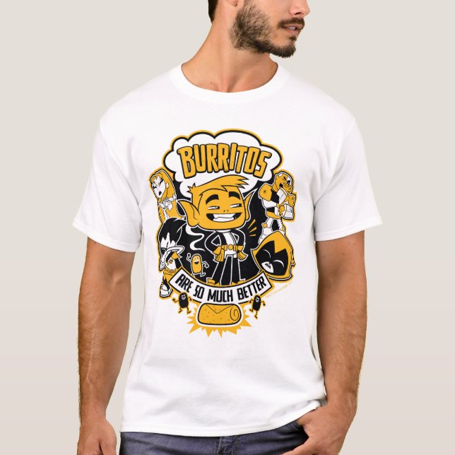 Teen Titans Go! | Beast Boy "Burritos Are Better" T-Shirt (Front)