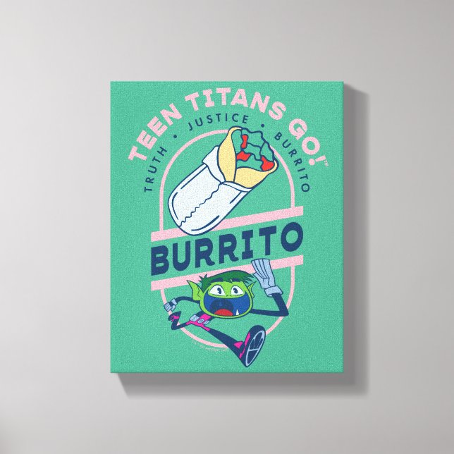 Teen Titans Go! Beast Boy "Truth Justice Burrito" Canvas Print (Front)