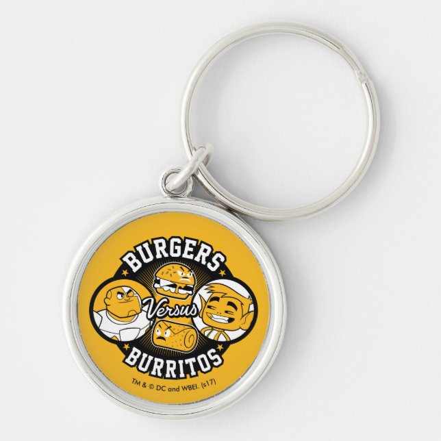 Teen Titans Go! | Burgers Versus Burritos Keychain (Front)