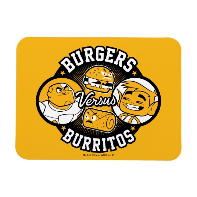 Teen Titans Go! | Burgers Versus Burritos Magnet (Horizontal)