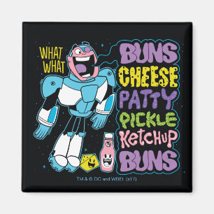 Teen Titans Go! Cyborg Burger Rap Magnet