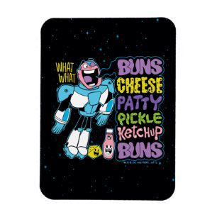 Teen Titans Go! Cyborg Burger Rap Magnet