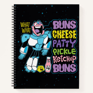 Teen Titans Go! Cyborg Burger Rap Notebook