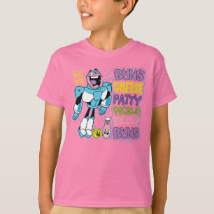 Teen Titans Go! Cyborg Burger Rap T-Shirt