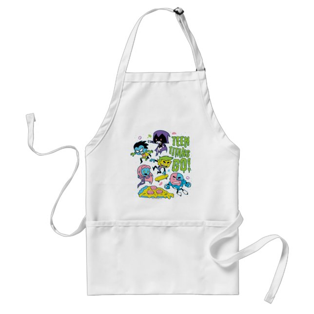 Teen Titans Go! | Gnarly 90's Pizza Graphic Standard Apron (Front)