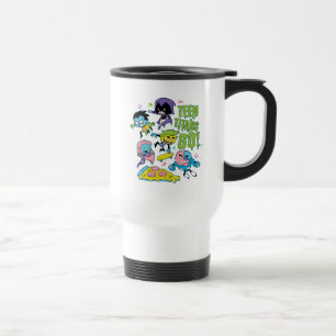 Teen Titans Go! Gnarly 90's Pizza Graphic Travel Mug