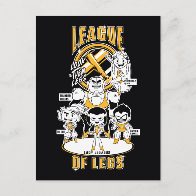 Teen Titans Go! | League of Legs Postcard (Front)