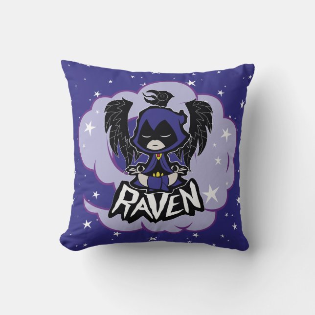 Teen Titans Go! | Raven Attack Throw Pillow (Front)