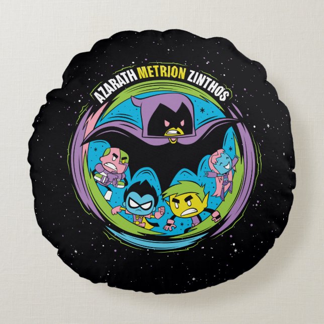 Teen Titans Go! | Raven "Azarath Metrion Zinthos" Round Pillow (Front)