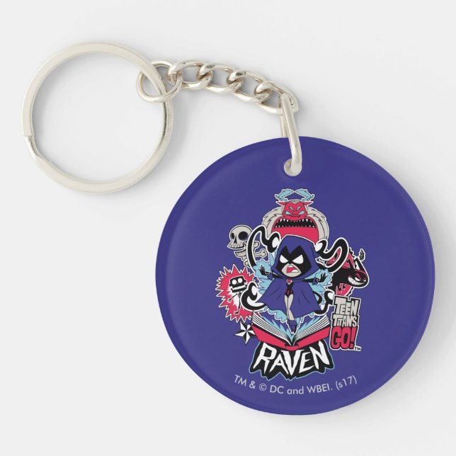 Teen Titans Go! | Raven Demonic Powers Graphic Keychain (Front)