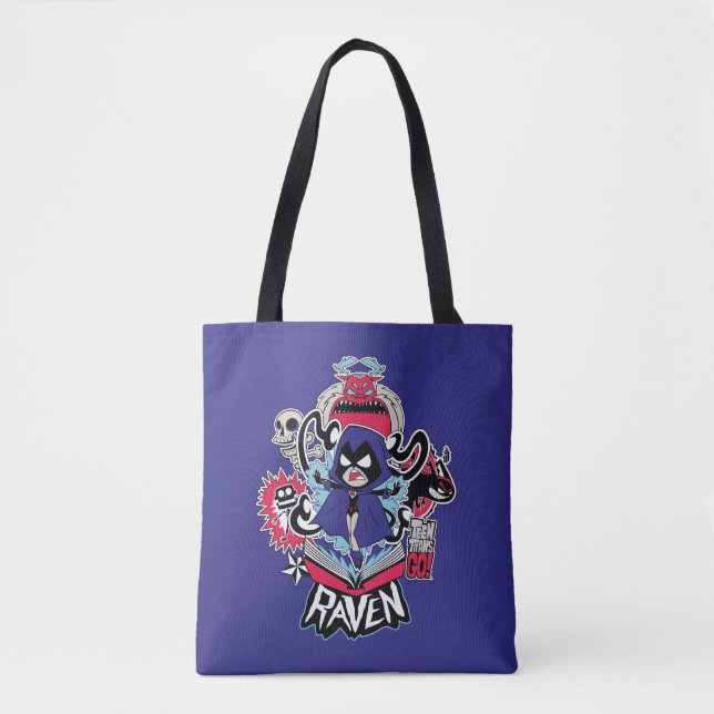 Teen Titans Go! | Raven Demonic Powers Graphic Tote Bag (Front)