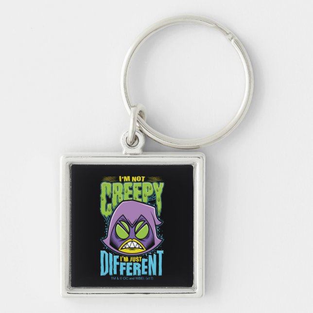 Teen Titans Go! | Raven "Not Creepy I'm Different" Keychain (Front)
