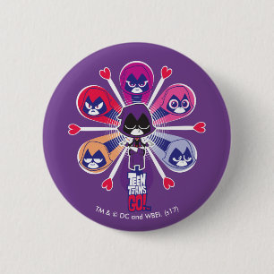 Teen Titans Go!   Raven's Emoticlones 2 Inch Round Button